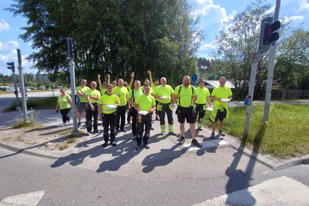 Teamet på Jakobs Stege ute på ett projekt